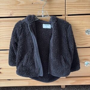 Black faux fur sweater